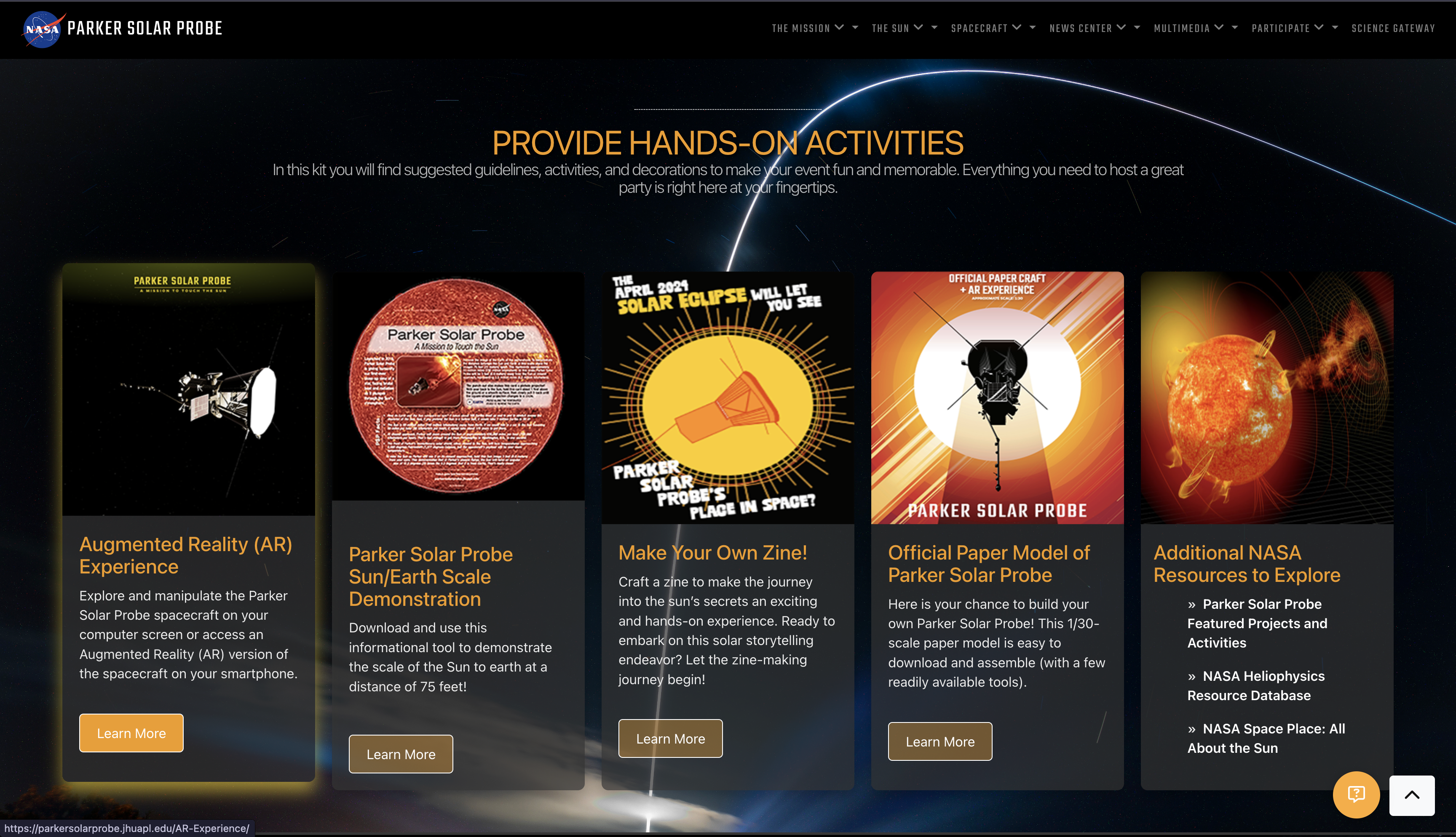 Parker Solar Probe site 2